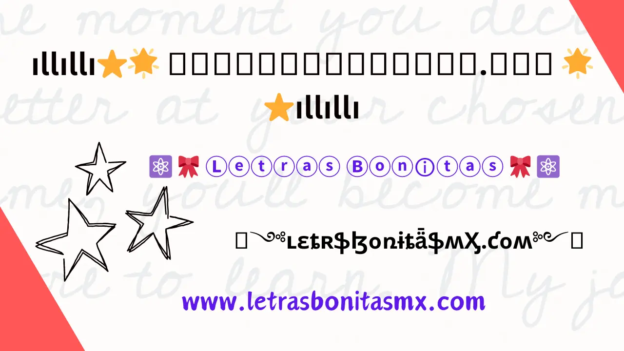 letras bonitas para copiar y pegar